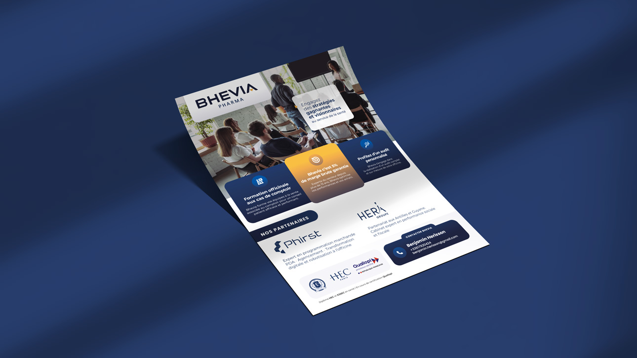 Plaquette commerciale pour Bhevia Pharma