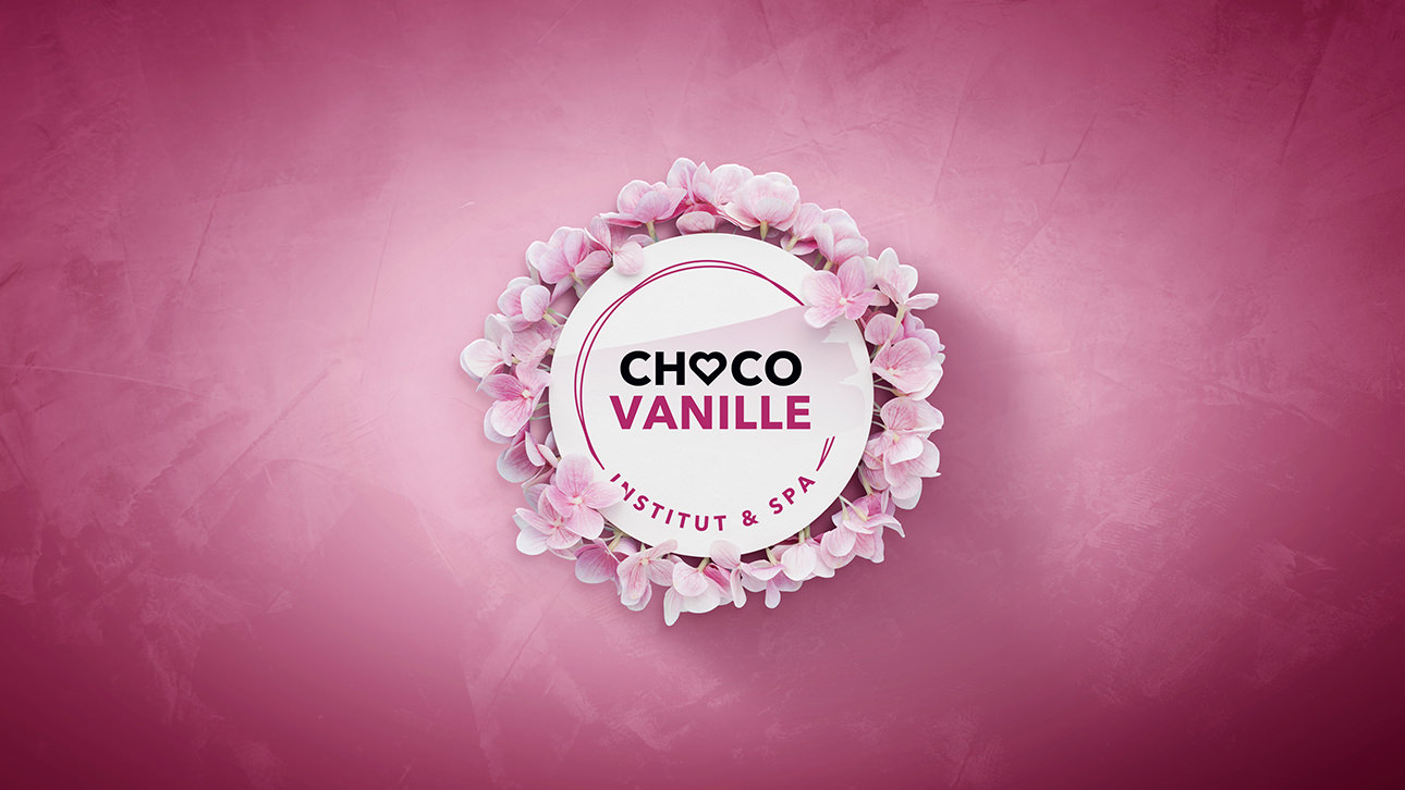 Emblème graphique de Choco Vanille, Institut de beauté