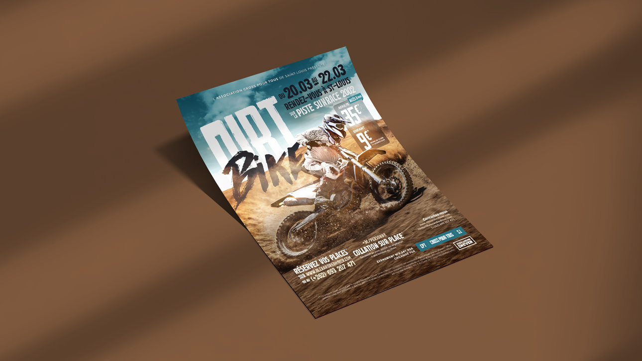 Affiche événementielle pour Dirt Bike