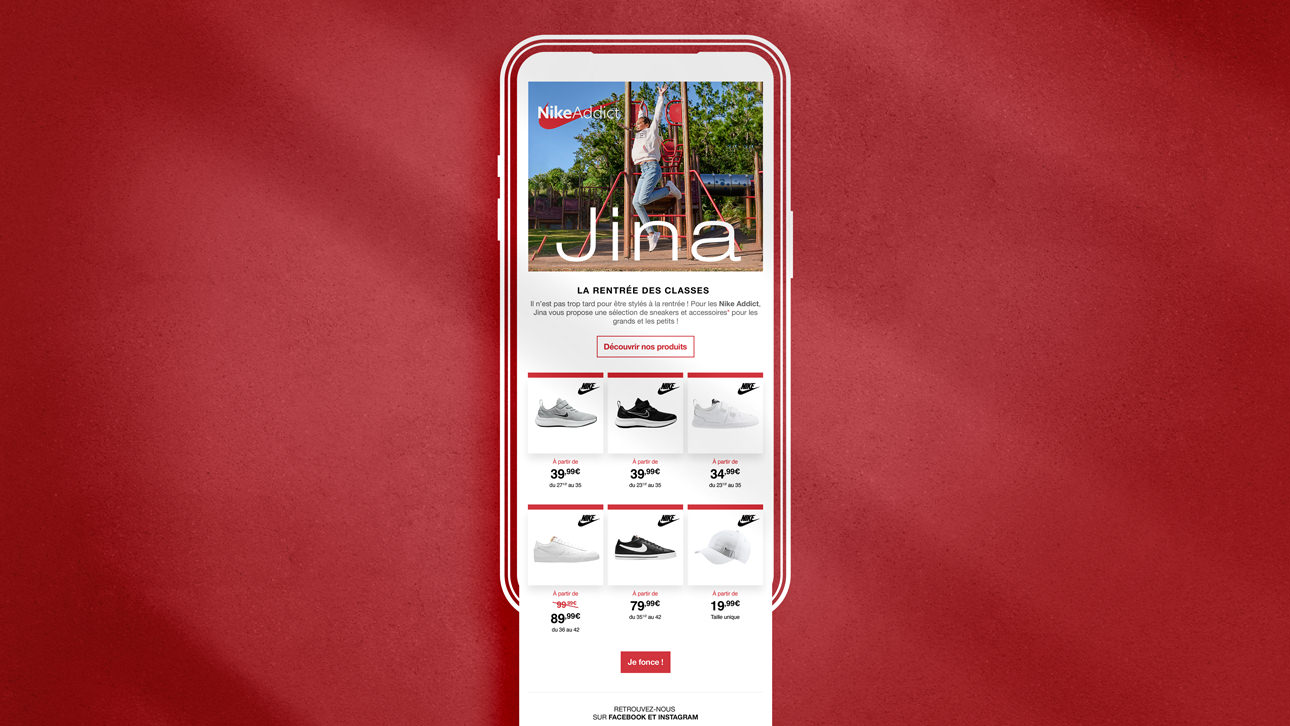 Design de mailing pour Jina