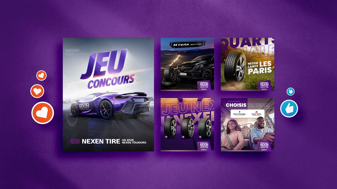 Design de publications Facebook pour Nexen Tire