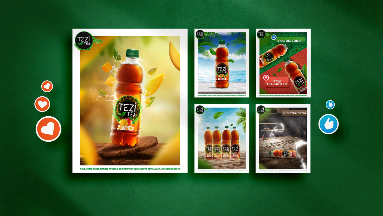 Design de publications Facebook pour Tézi Tea